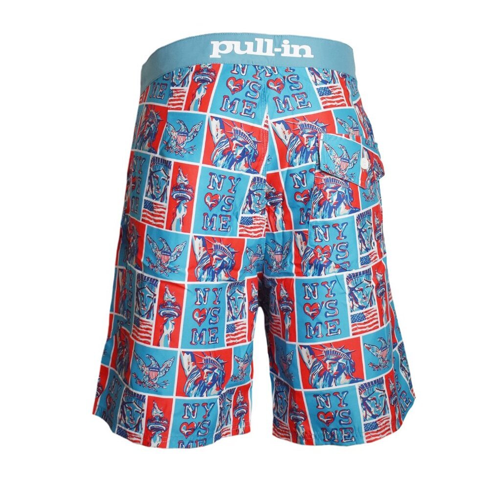 PULLIN Men’s Shorts Warrior Liberte Boardshorts Swimwear Beach Trunks Size 38 - Picture 3 of 6